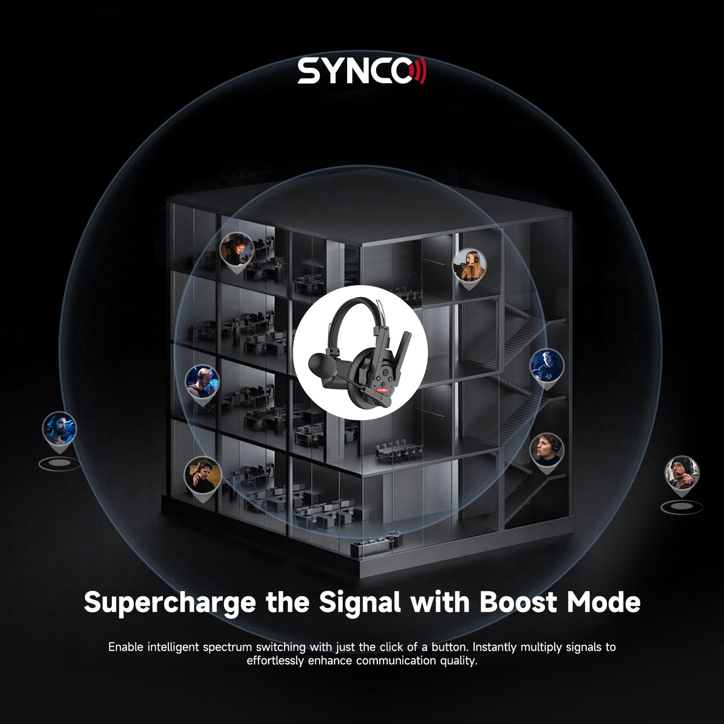 Synco Xtalk XPro 2-Way Headset Wireless Intercom System