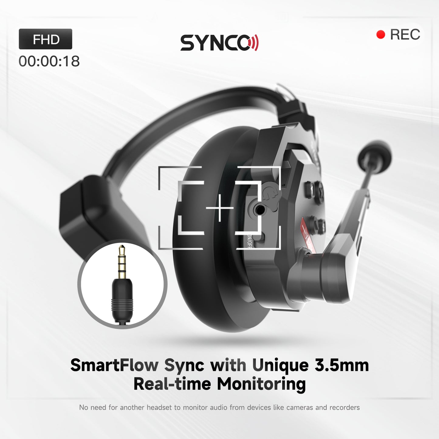 SYNCO XTalk 2.4GHz 映画制作用ワイヤレスインターコムヘッドセットシステム