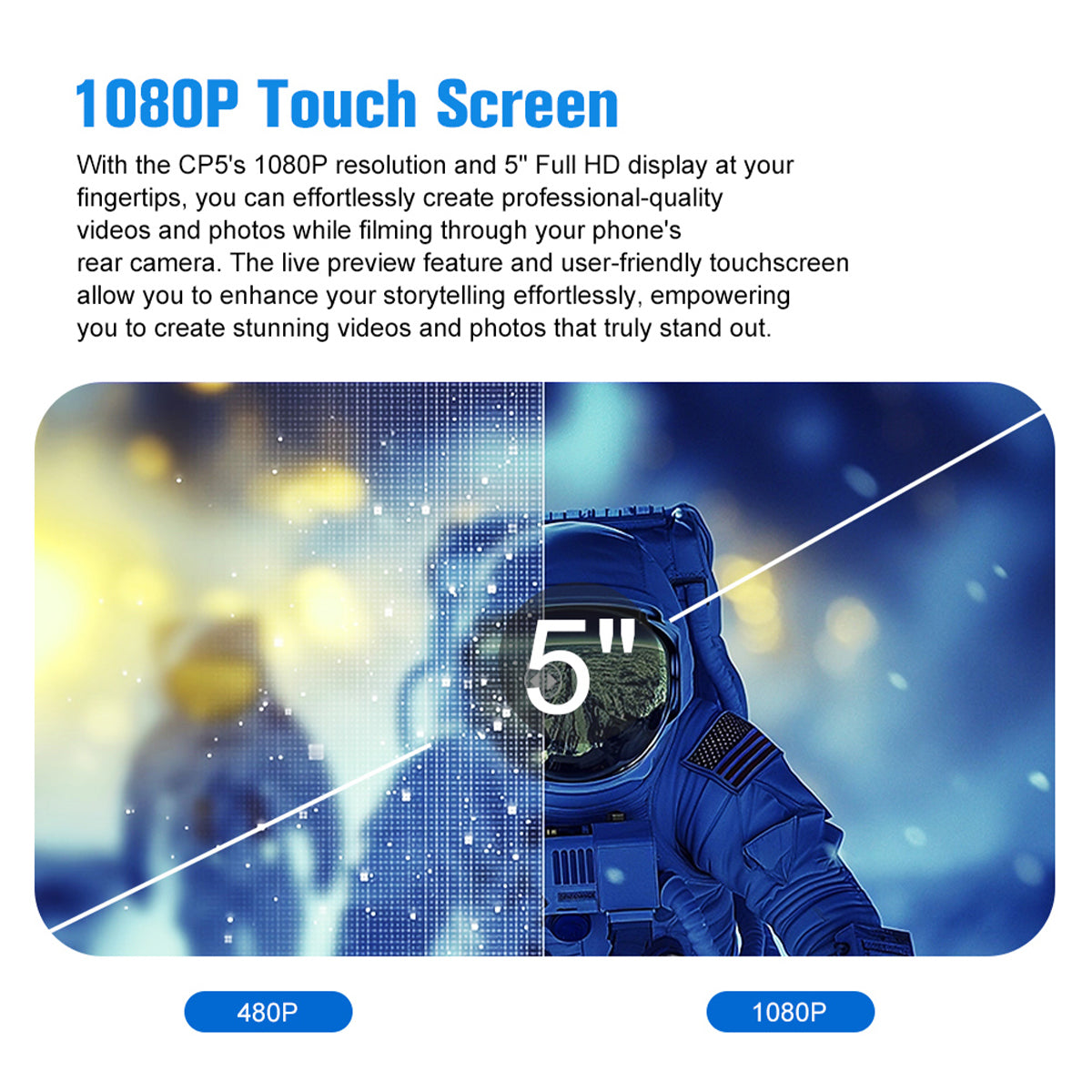 Shimbol CP5 1080p Full HD 5'' Touch Screens Rear Camera Selfie Monitor