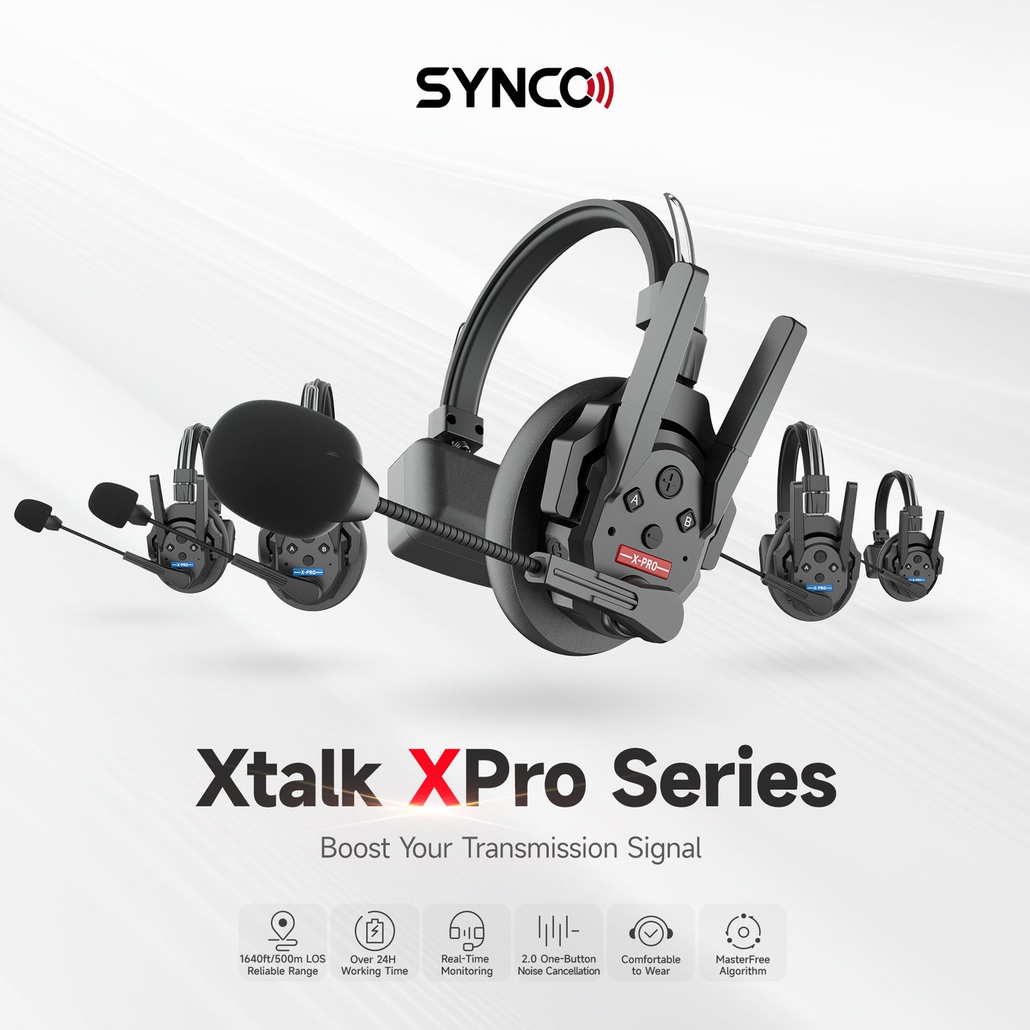 Synco Xtalk XPro 2-Way Headset Wireless Intercom System