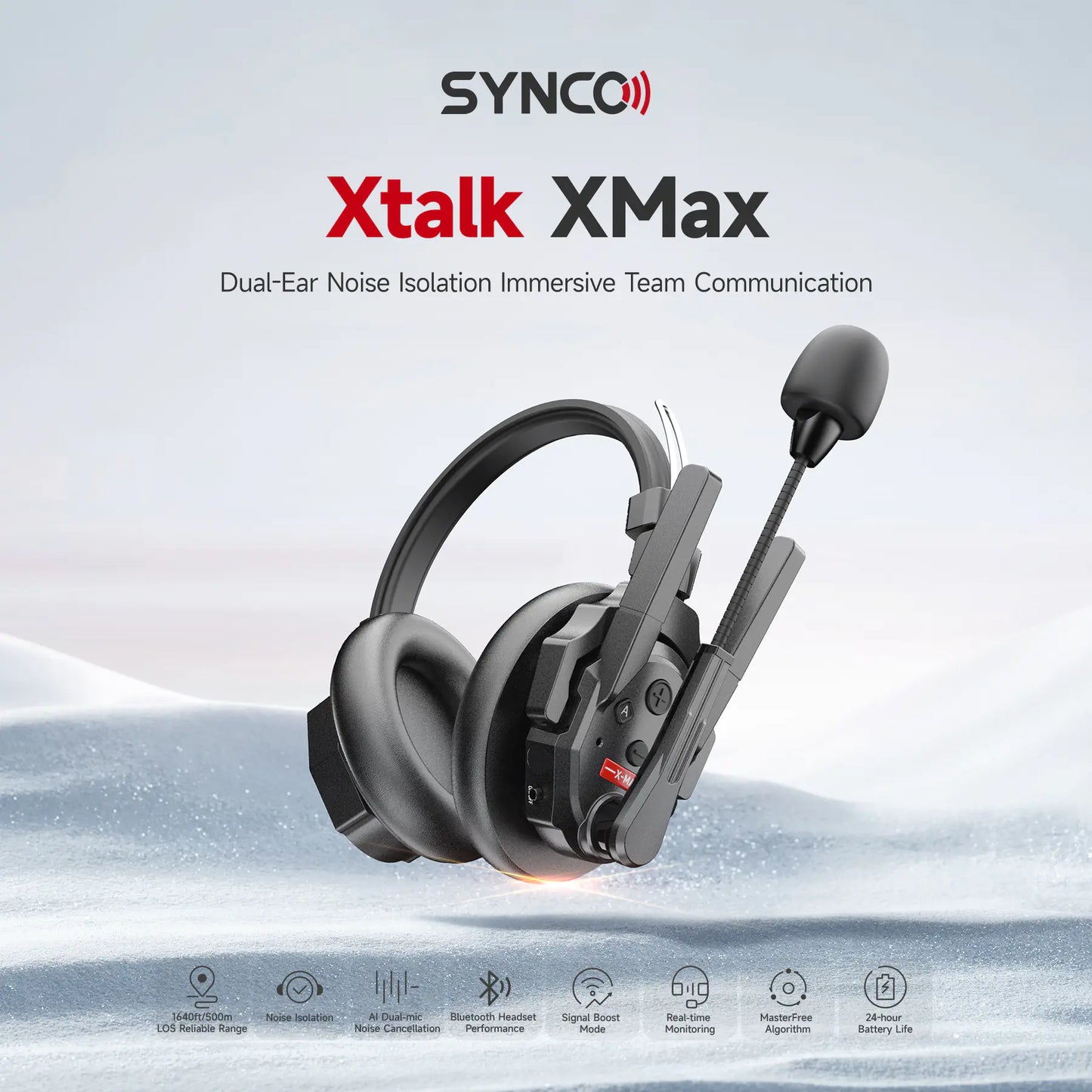 Synco Xtalk Xmax Wireless Intercom System Dual-ear Headsets