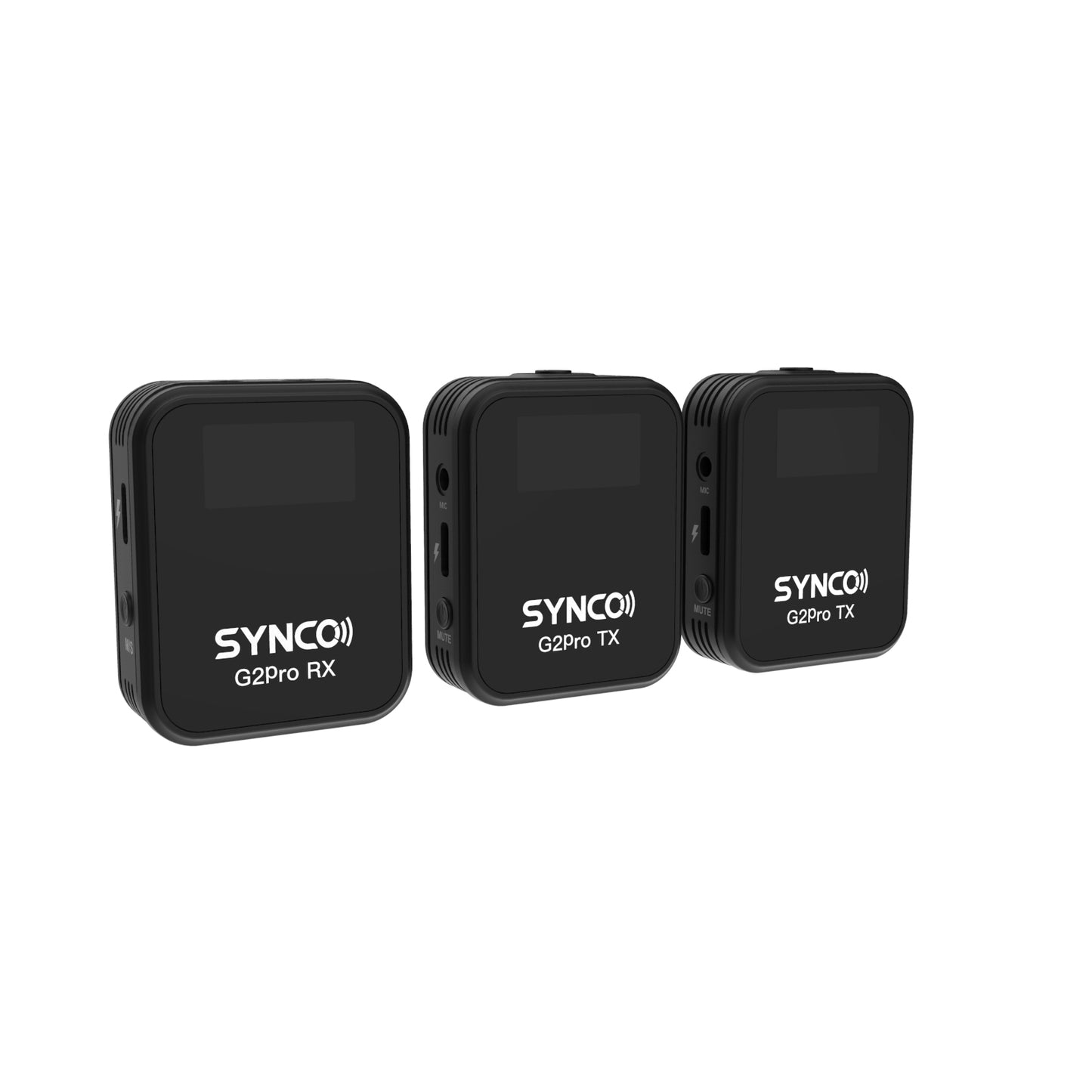 SYNCO G2(A2) Pro 2.4G デュアルラペルマイク デジタルワイヤレスラベリアマイク 2つのTX付き