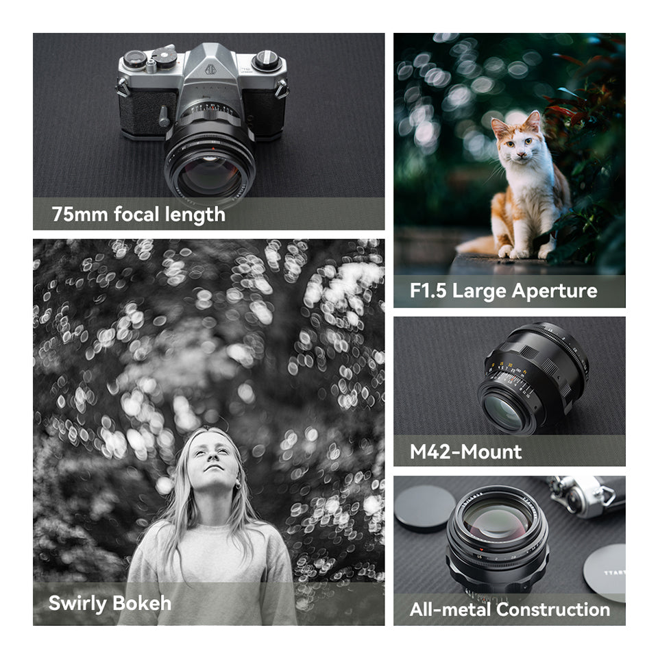 TTartisan 75mm F1.5-M42 lens