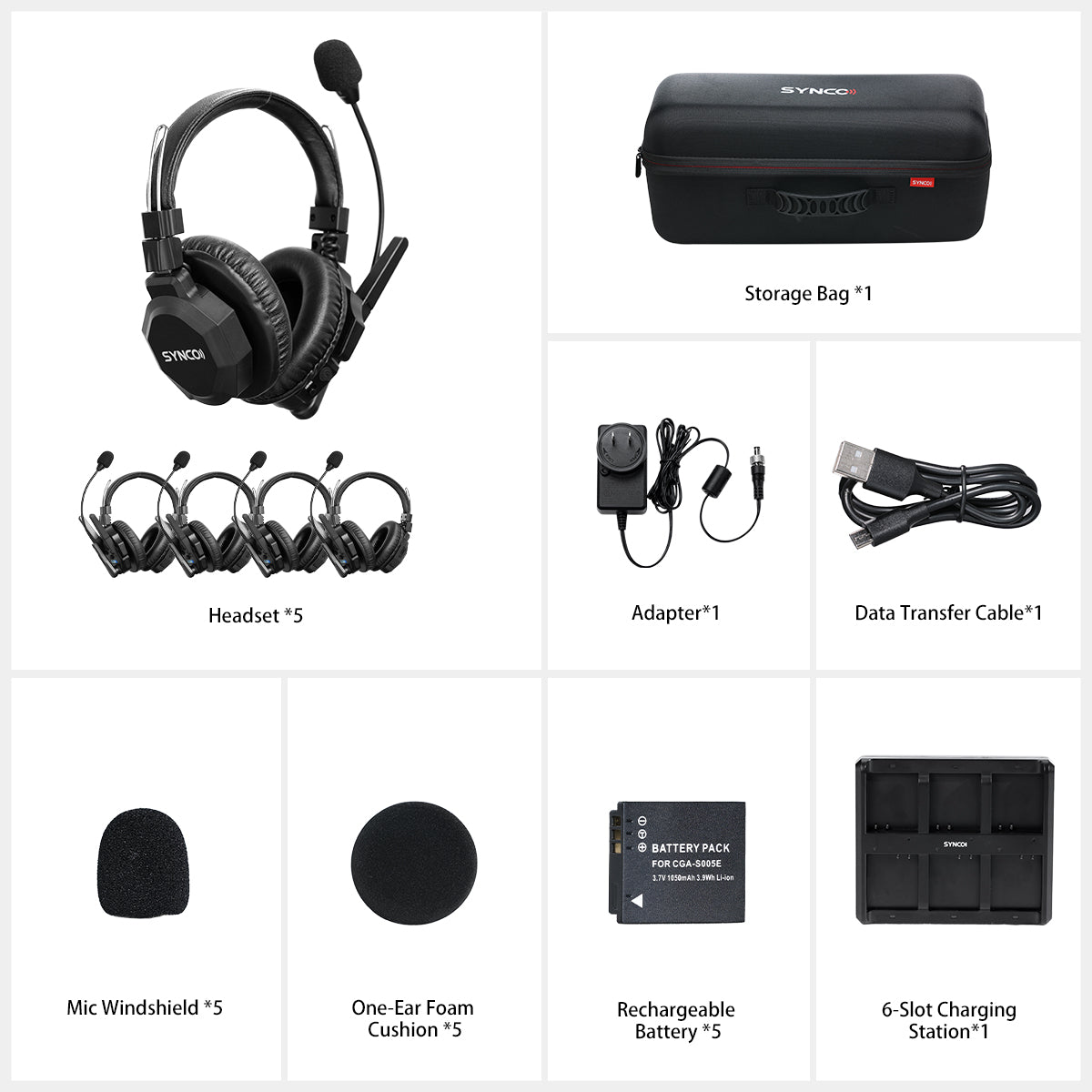 Synco Xtalk Xmax Wireless Intercom System Dual-ear Headsets