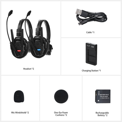 Synco Xtalk XPro 2-Way Headset Wireless Intercom System