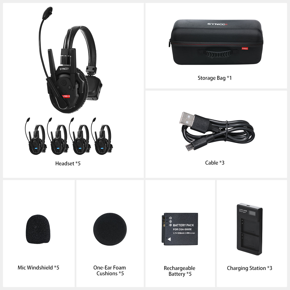 Synco Xtalk XPro 2-Way Headset Wireless Intercom System