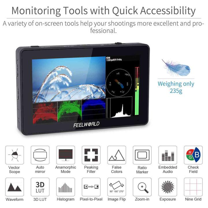 FEELWORLD F6 Plus 5.5 inch Touch Screen DSLR Camera Field Monitor