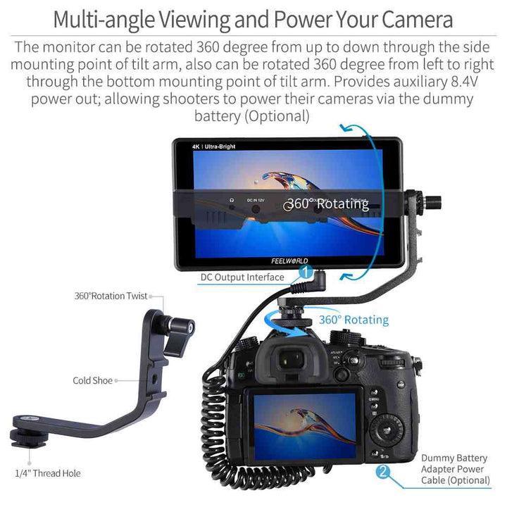 FEELWORLD LUT6 6 Inch 2600Nits HDR/3D Lut Touchscreen DSLR Camera Fiel