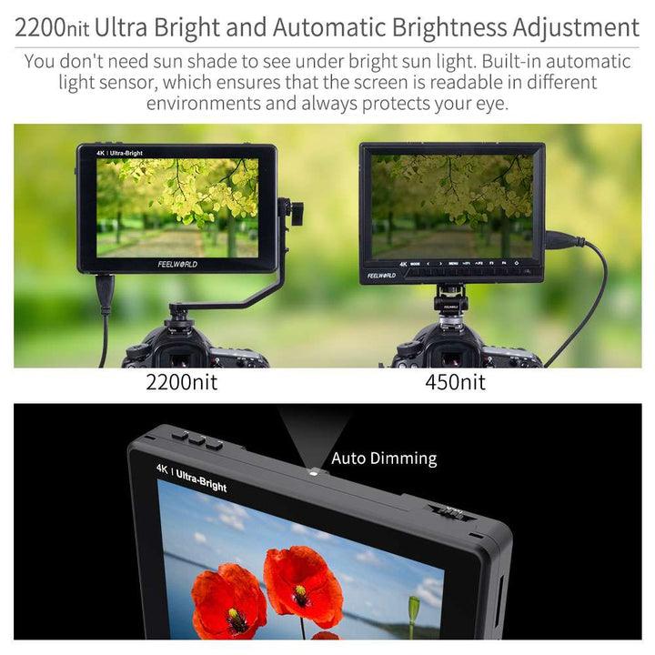 FEELWORLD LUT7 7 Inch Ultra Bright 2200Nit Touch Screen Camera DSLR Fi