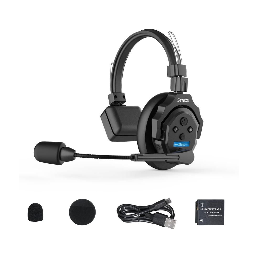 SYNCO XTalk 2.4GHz Wireless Intercom Headset System for Filmmaking