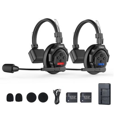 SYNCO XTalk 2.4GHz Wireless Intercom Headset System for Filmmaking