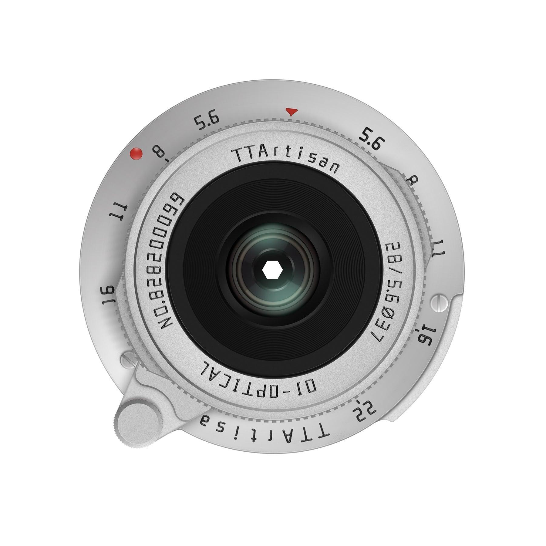 TTArtisan M 28mm F5.6 Full Frame Manual Focus Lens for Leica M (Silver