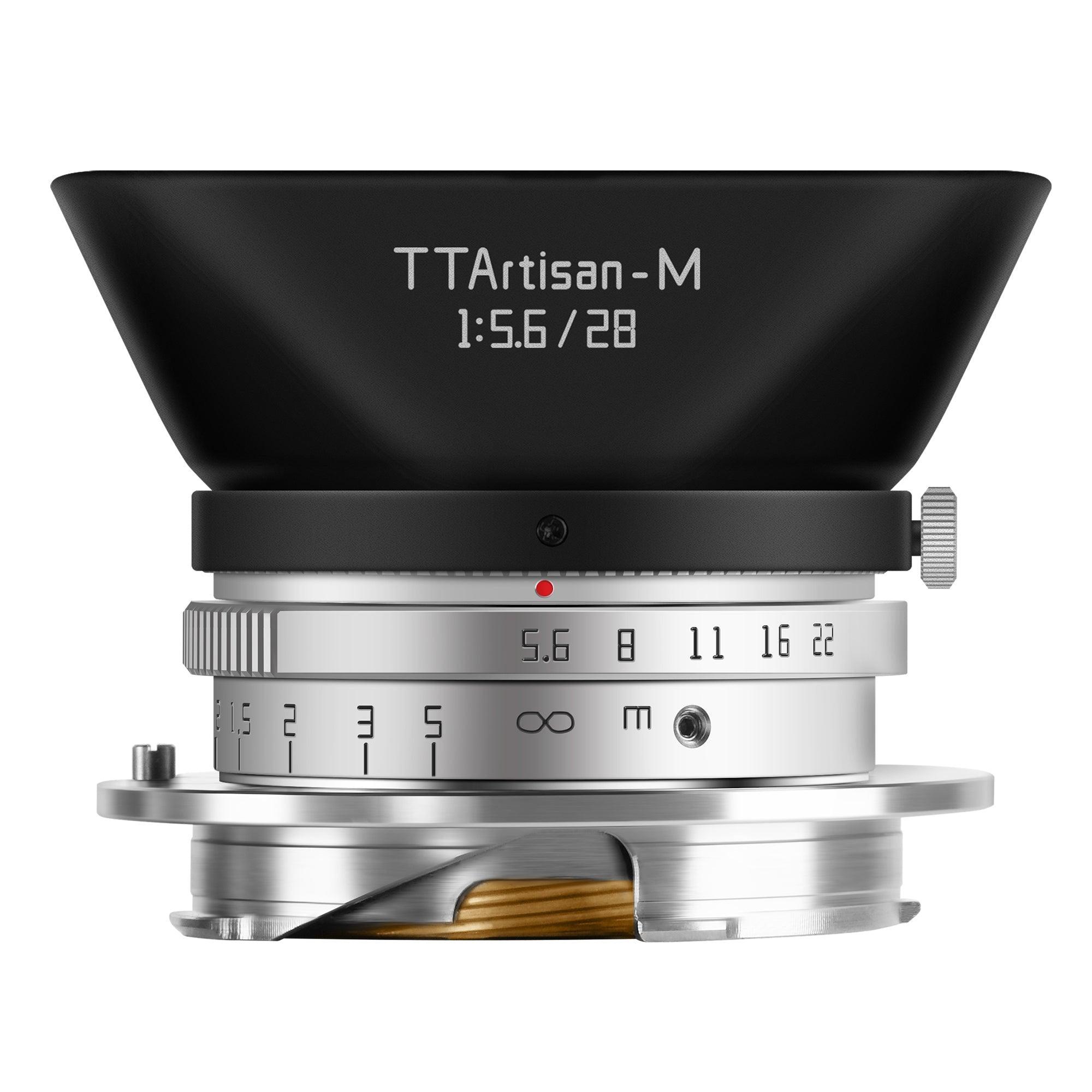 TTArtisan M 28mm F5.6 Full Frame Manual Focus Lens for Leica M (Silver)