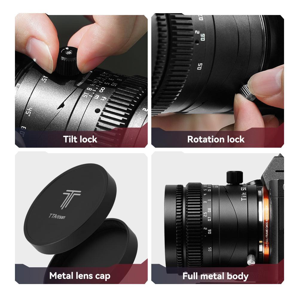 TTArtisan Tilt 50mm F1.4 Manual Large Aperture Full Frame Lens