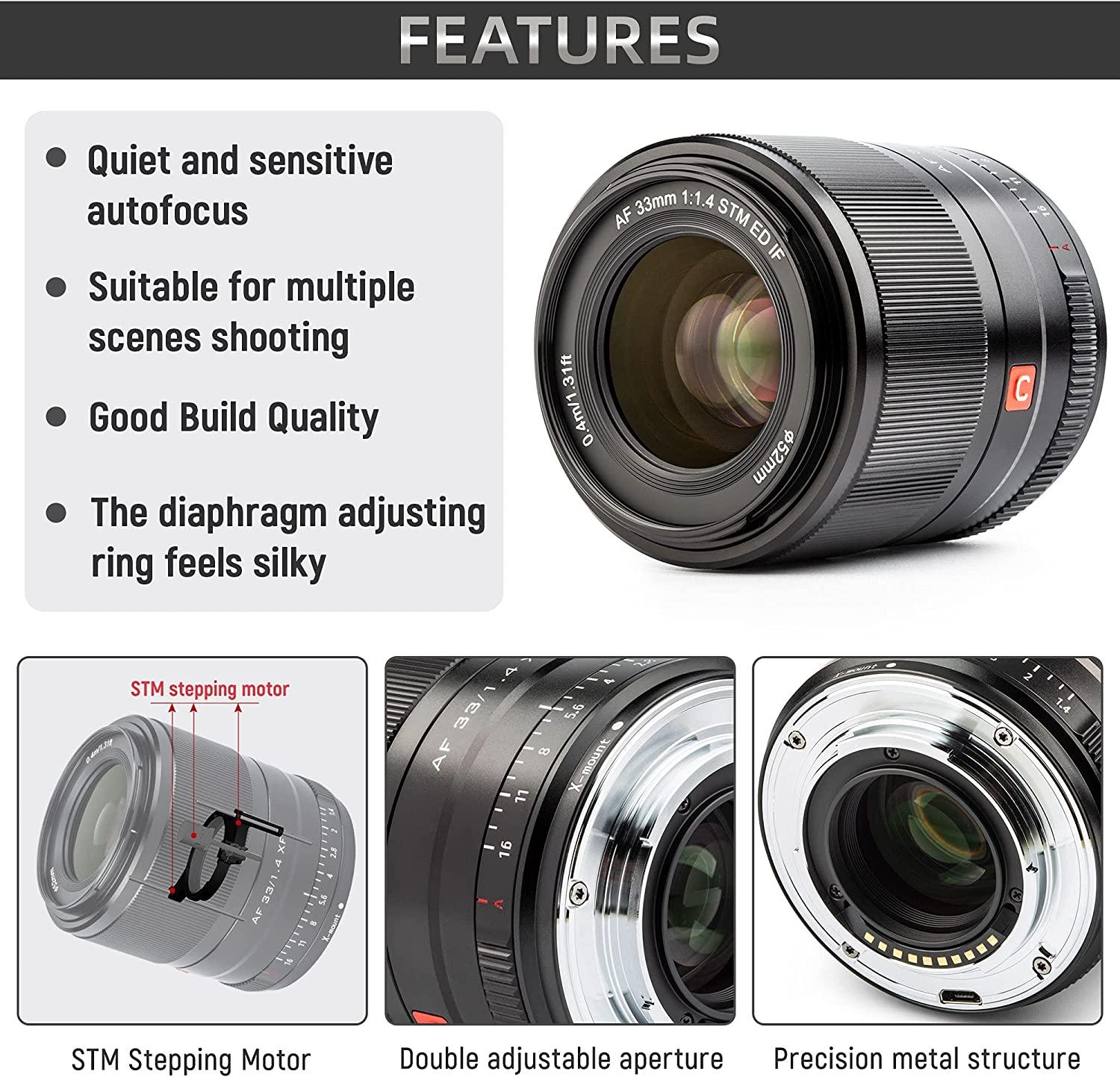 Viltrox AF 33mm f1.4 APS-C Autofocus Lens For Fuji X-mount Mirrorless