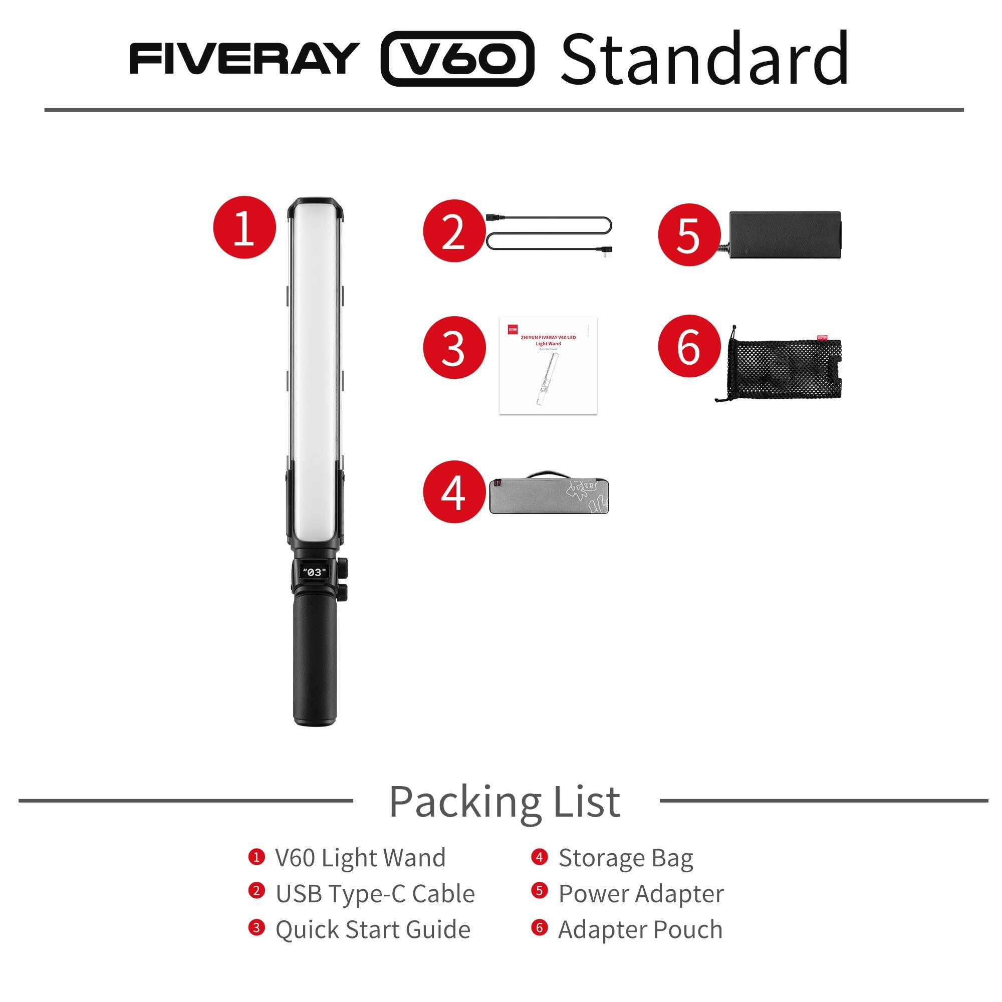 ZHIYUN FIVERAY V60 Dimmable Handheld LED Video Light