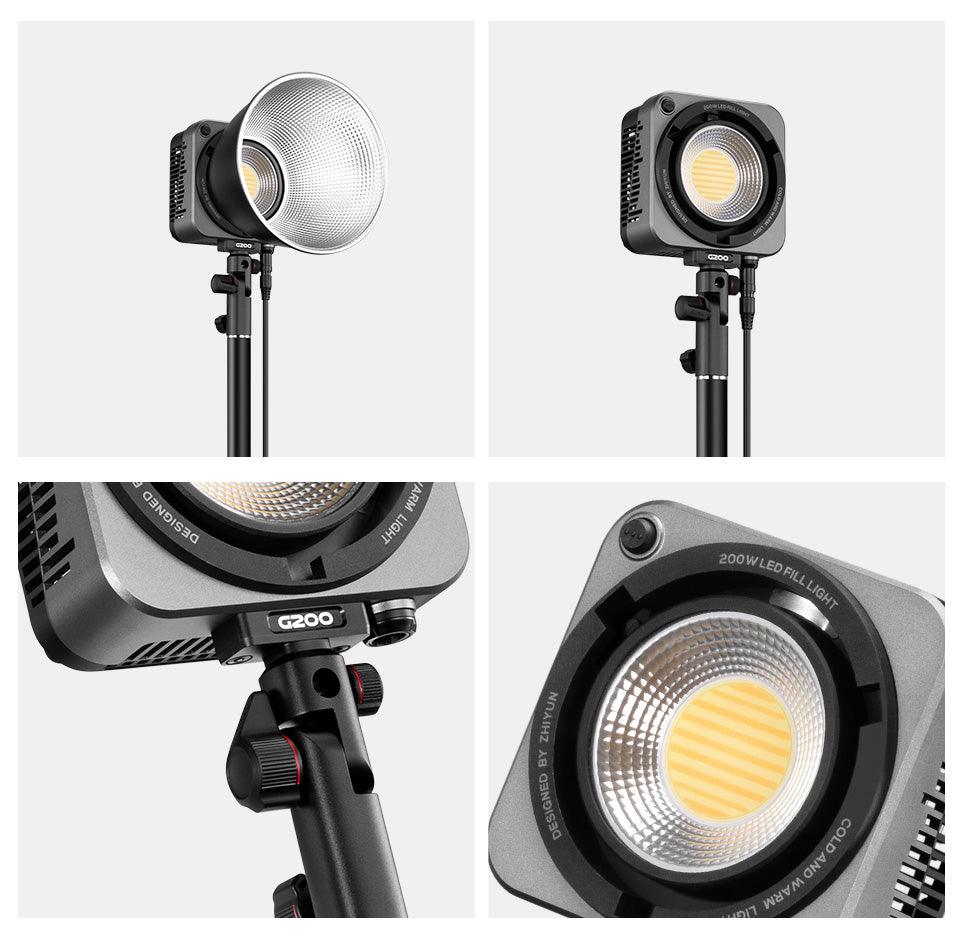 Video Light, ZHIYUN FIVERAY M20 Combo [Official] 20W Camera Light Dimmable,  Portable LED Panel Light Rechargeable with Extension Bracket, Modifier